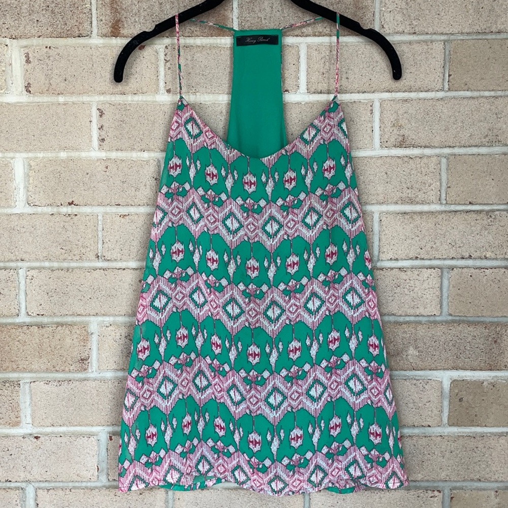 Honey Punch Print Racerback Tank Top